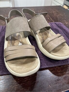 Bionica Taupe Strappy Comfort Sandals